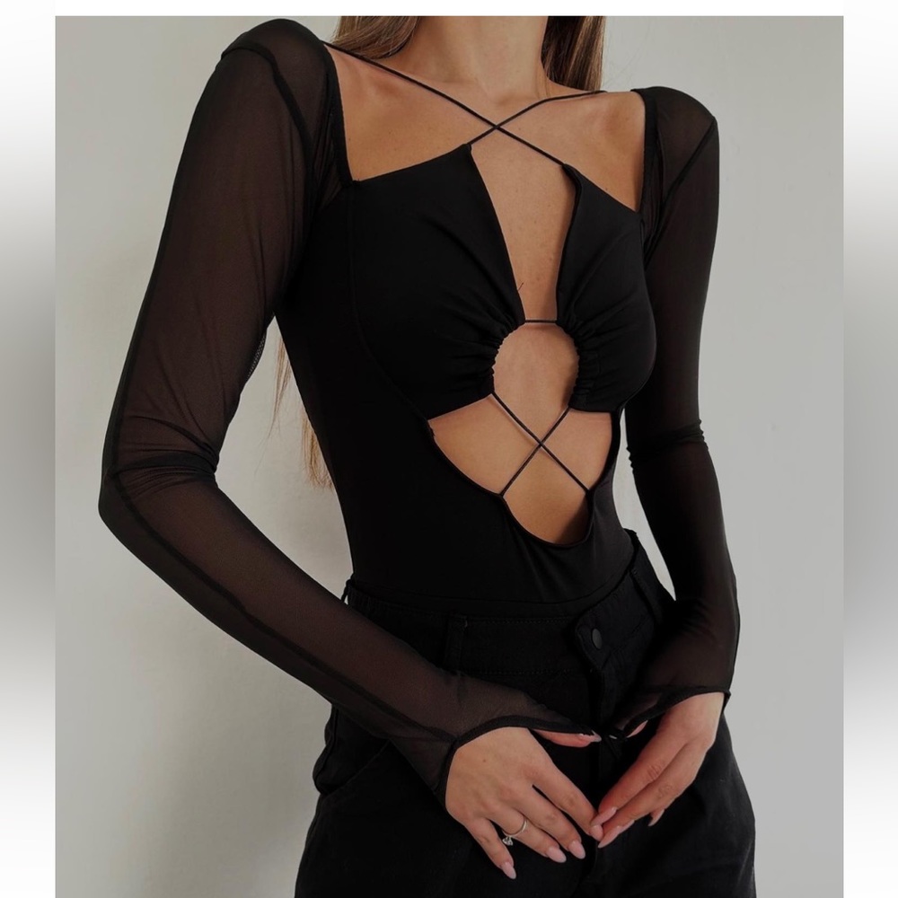Brand New PIRAL Bony BodySuit Black with tag ONESIZE